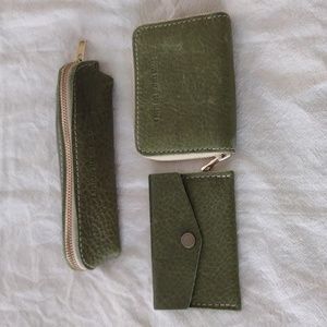 Portland Leather goods set of littles in Kiwi